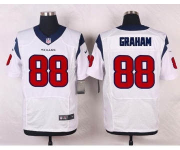 Men's Houston Texans #88 Garrett Graham White Road NFL Nike Elite Jersey