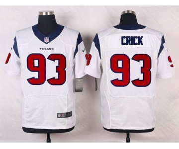 Men's Houston Texans #93 Jared Crick White Road NFL Nike Elite Jersey