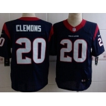 Nike Houston Texans #20 Chris Clemons Blue Elite Jersey