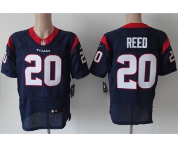 Nike Houston Texans #20 Ed Reed Blue Elite Jersey