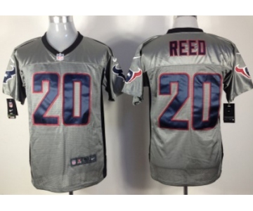 Nike Houston Texans #20 Ed Reed Gray Shadow Elite Jersey