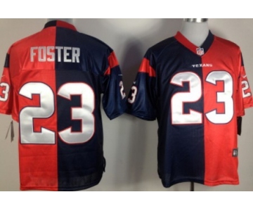 Nike Houston Texans #23 Arian Foster Blue/Red Two Tone Elite Jersey