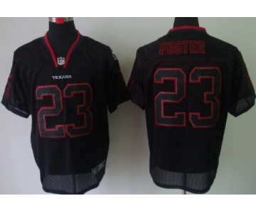 Nike Houston Texans #23 Arian Foster Lights Out Black Elite Jersey