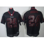 Nike Houston Texans #24 Johnathan Joseph Lights Out Black Elite Jersey