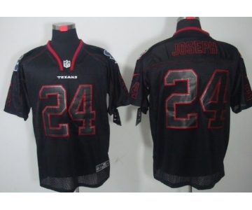 Nike Houston Texans #24 Johnathan Joseph Lights Out Black Elite Jersey