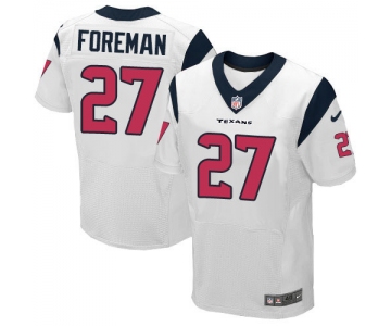 Nike Houston Texans #27 D'Onta Foreman White Men's Stitched NFL Elite Jersey