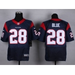 Nike Houston Texans #28 Alfred Blue Blue Elite Jersey