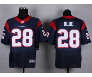 Nike Houston Texans #28 Alfred Blue Blue Elite Jersey