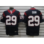 Nike Houston Texans #29 Glover Quin Blue Elite Jersey