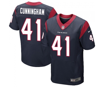 Nike Houston Texans #41 Zach Cunningham Navy Blue Team Color Men's Stitched NFL Elite Jersey