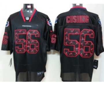 Nike Houston Texans #56 Brian Cushing Lights Out Black Ornamented Elite Jersey