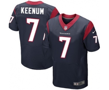 Nike Houston Texans #7 Case Keenum Blue Elite Jersey