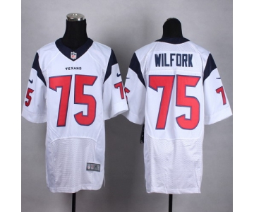 Nike Houston Texans #75 Vince Wilfork White Elite Jersey