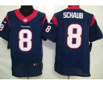 Nike Houston Texans #8 Matt Schaub Blue Elite Jersey