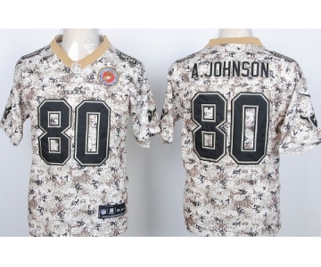 Nike Houston Texans #80 Andre Johnson 2013 USMC Camo Elite Jersey