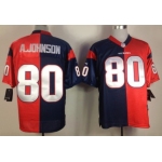 Nike Houston Texans #80 Andre Johnson Blue/Red Two Tone Elite Jersey