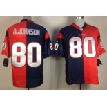 Nike Houston Texans #80 Andre Johnson Blue/Red Two Tone Elite Jersey