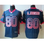 Nike Houston Texans #80 Andre Johnson Drift Fashion Blue Elite Jersey