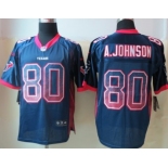 Nike Houston Texans #80 Andre Johnson Drift Fashion Blue Elite Jersey