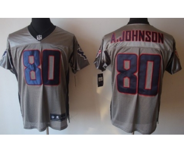 Nike Houston Texans #80 Andre Johnson Gray Shadow Elite Jersey