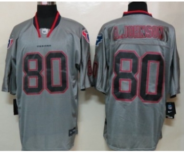 Nike Houston Texans #80 Andre Johnson Lights Out Gray Elite Jersey