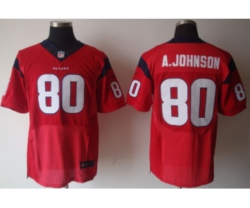 Nike Houston Texans #80 Andre Johnson Red Elite Jersey