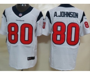 Nike Houston Texans #80 Andre Johnson White Elite Jersey