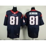 Nike Houston Texans #81 Anthony Denham Blue Elite Jersey