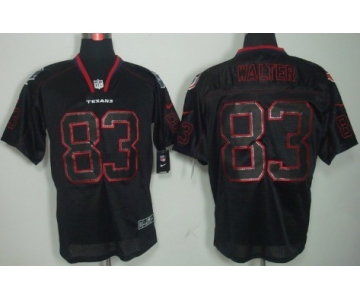 Nike Houston Texans #83 Kevin Walter Lights Out Black Elite Jersey