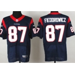 Nike Houston Texans #87 C. J. Fiedorowicz Blue Elite Jersey