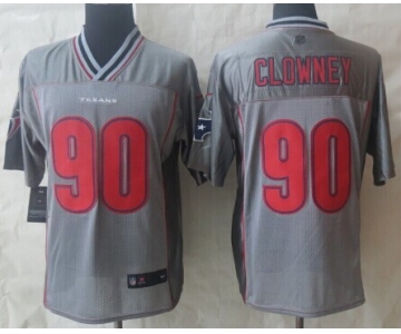 Nike Houston Texans #90 Jadeveon Clowney 2013 Gray Vapor Elite Jersey