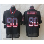 Nike Houston Texans #90 Jadeveon Clowney 2014 USA Flag Fashion Black Elite Jersey