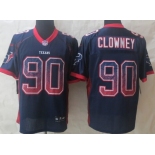 Nike Houston Texans #90 Jadeveon Clowney Drift Fashion Blue Elite Jersey