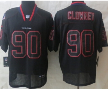 Nike Houston Texans #90 Jadeveon Clowney Lights Out Black Elite Jersey