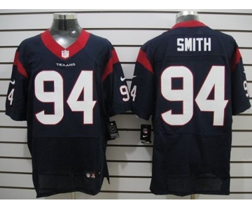 Nike Houston Texans #94 Antonio Smith Blue Elite Jersey