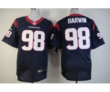 Nike Houston Texans #98 Connor Barwin Blue Elite Jersey