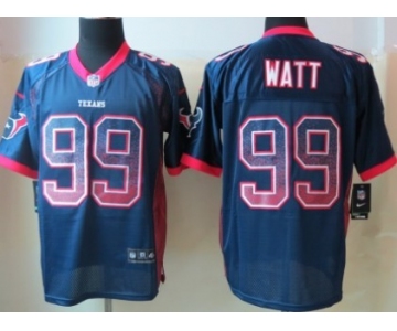 Nike Houston Texans #99 J.J. Watt Drift Fashion Blue Elite Jersey