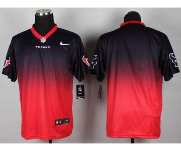 Nike Houston Texans Blank Blue/Red Fadeaway Elite Jersey