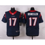 Nike Texans #17 Brock Osweiler Navy Blue Team Color Men's Stitched NFL Elite Jersey