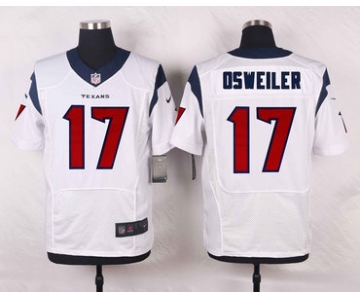 Nike Texans #17 Brock Osweiler White Men's Stitched NFL Elite Jersey