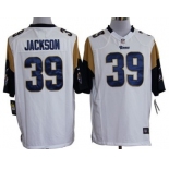 Nike St. Louis Rams #39 Steven Jackson White Game Jersey