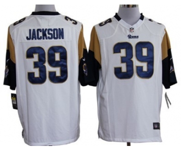 Nike St. Louis Rams #39 Steven Jackson White Game Jersey