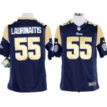 Nike St. Louis Rams #55 James Laurinaitis Navy Blue Game Jersey