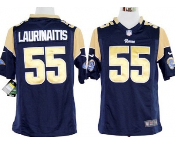 Nike St. Louis Rams #55 James Laurinaitis Navy Blue Game Jersey