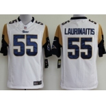 Nike St. Louis Rams #55 James Laurinaitis White Game Jersey