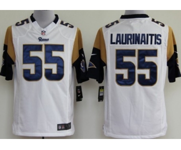 Nike St. Louis Rams #55 James Laurinaitis White Game Jersey