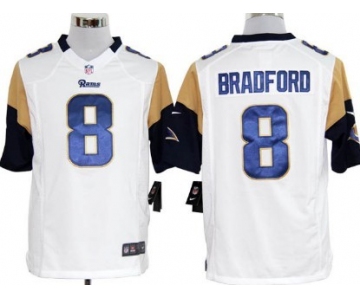 Nike St. Louis Rams #8 Sam Bradford White Game Jersey