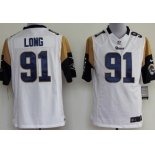 Nike St. Louis Rams #91 Chris Long White Game Jersey