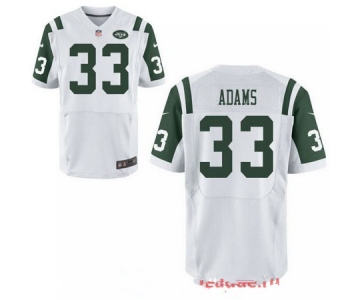 Men's 2017 NFL Draft New York Jets #33 Jamal Adams White Road Stitched NFL Nike Elite Jersey