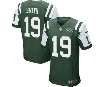 Men's New York Jets #19 Devin Smith Green Team Color NFL Nike Elite Jersey